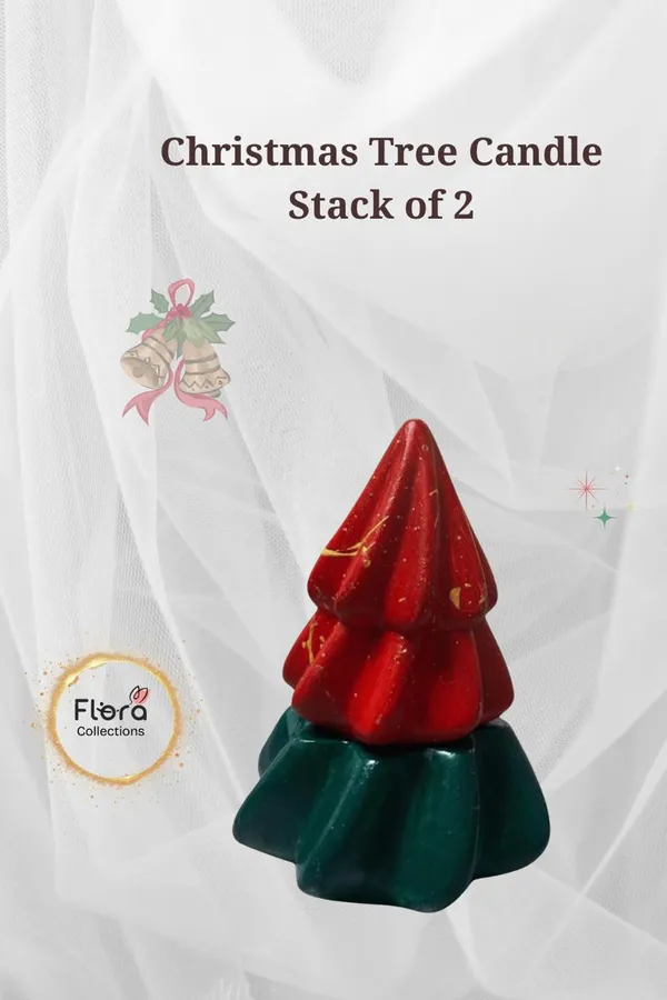 Christmas_Tree_Stack_Candle_Set_Of_2_Layers_Gypsum_Shell_With_Soy_Wax_Glitter_Top